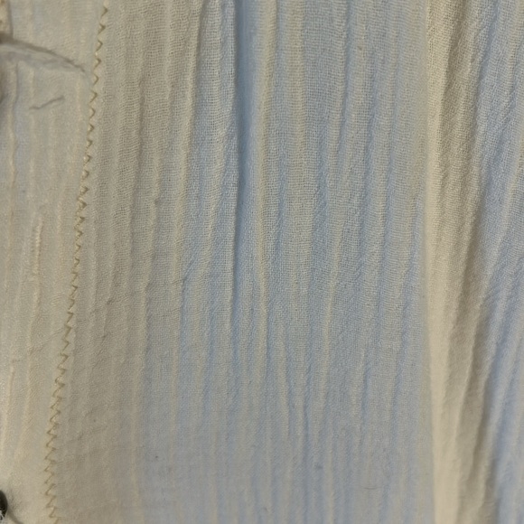 WE THE FREE fabulous boho tunic shirt EUC in Size XL Ivory gauze-y button down - Picture 12 of 13